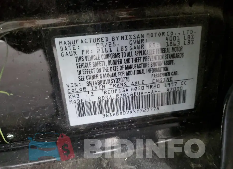 3N1AB8DVXSY320778 Photo# 13