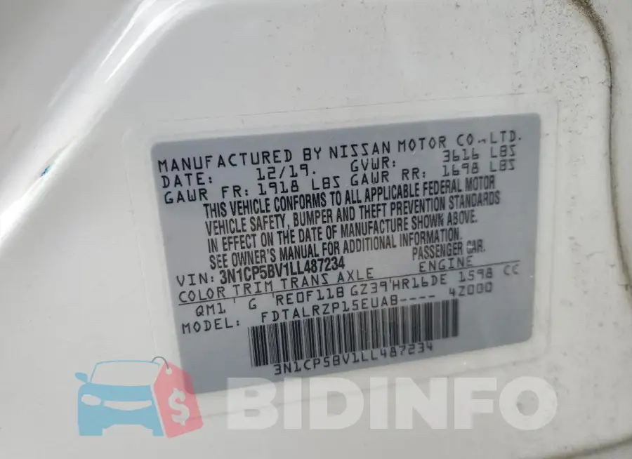 3N1CP5BV1LL487234 Photo# 12
