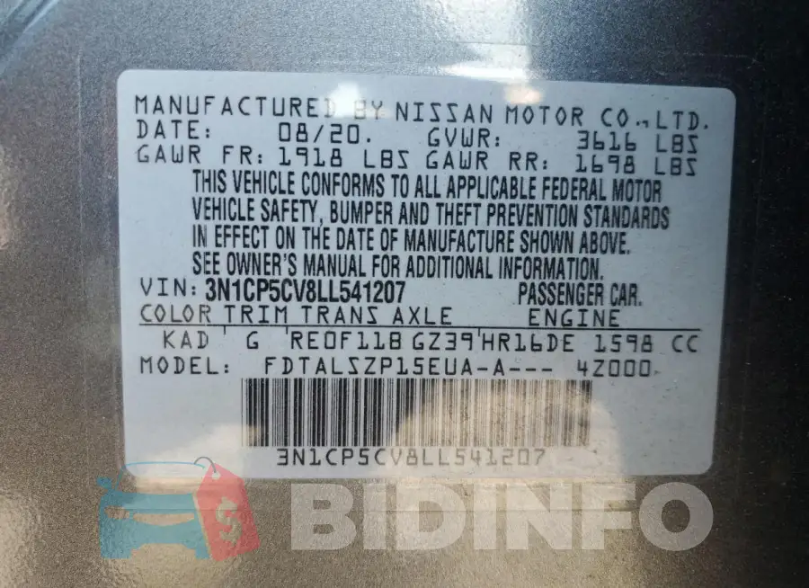 3N1CP5CV8LL541207 Photo# 14