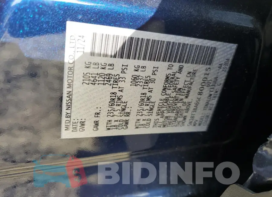 5N1BT3BA6SC800015 Photo# 14