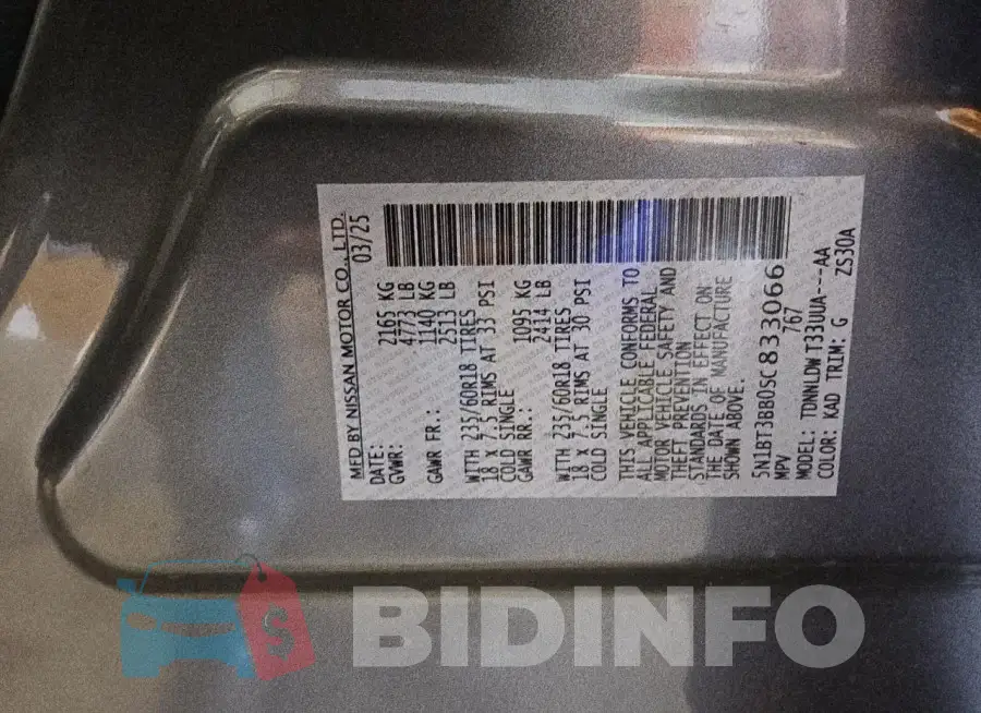 5N1BT3BB0SC833066 Photo# 13