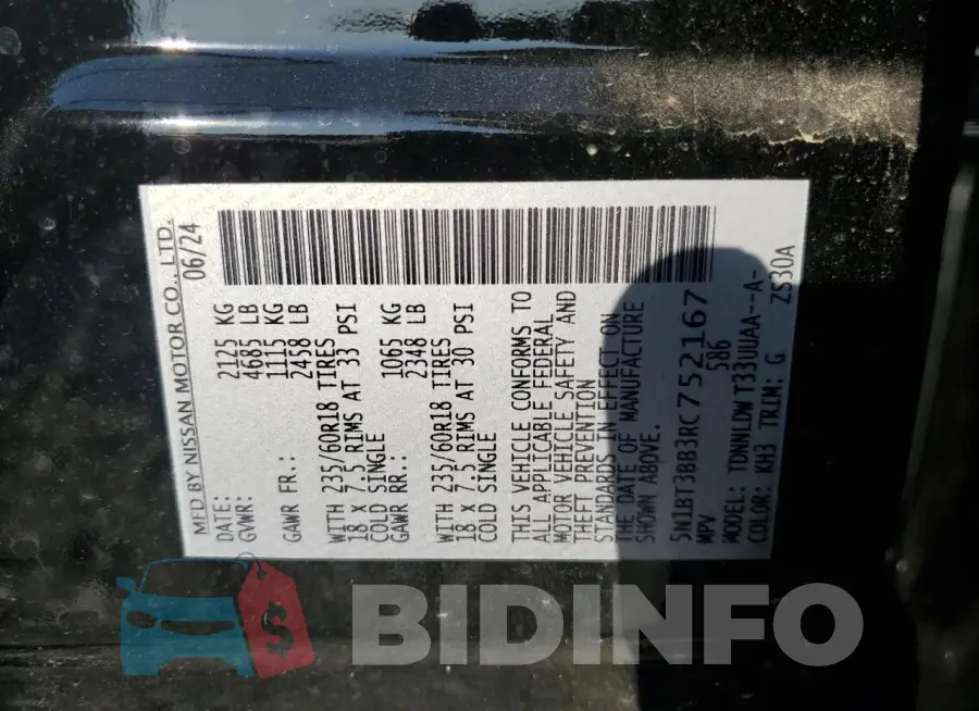 5N1BT3BB3RC752167 Photo# 12