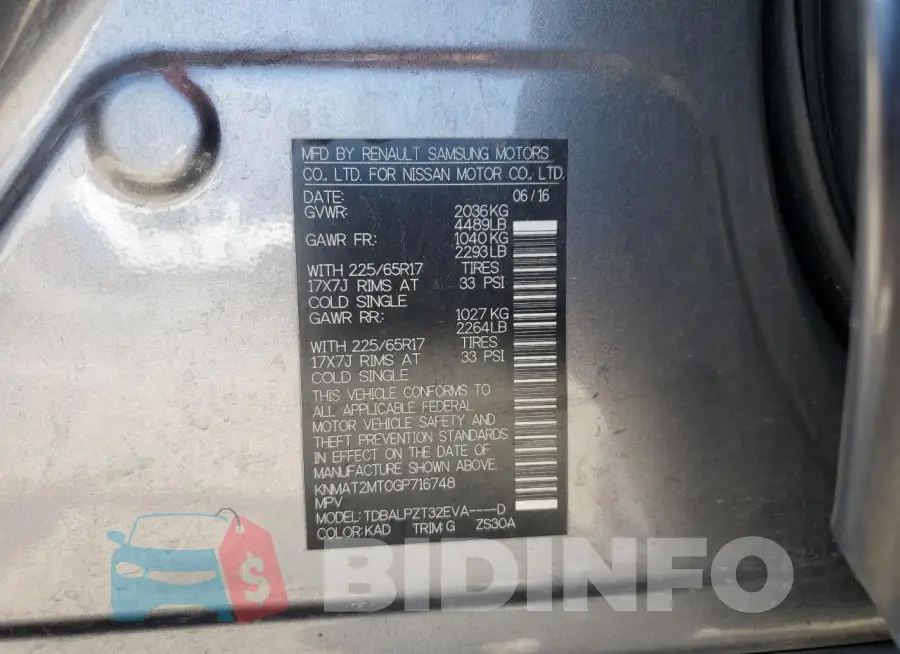 KNMAT2MT0GP716748 Photo# 14