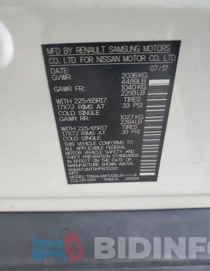 KNMAT2MT5HP605310 Photo# 14