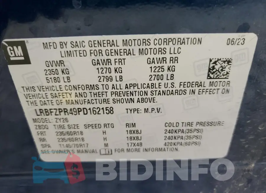 LRBFZPR49PD162158 Photo# 12
