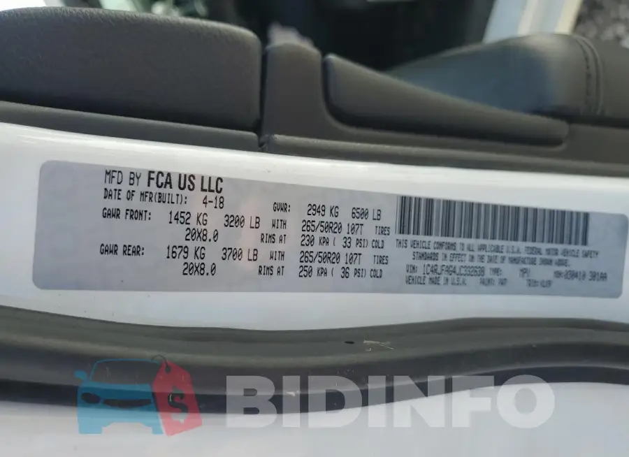1C4RJFAG4JC332638 Photo# 13