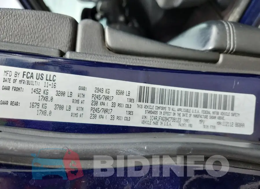 1C4RJFAG9HC739123 Photo# 13
