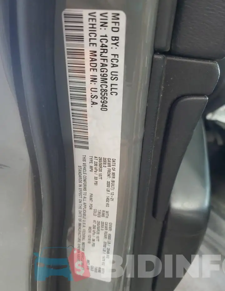 1C4RJFAG9MC856940 Photo# 14