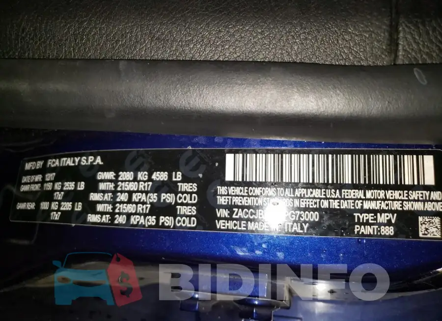 ZACCJBBB9JPG73000 Photo# 13