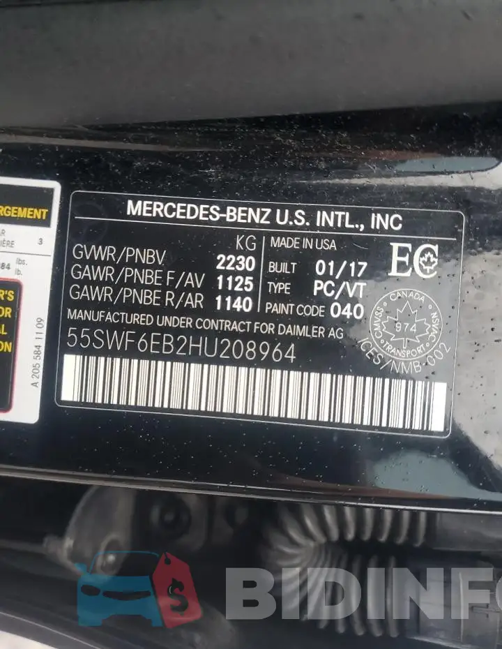 55SWF6EB2HU208964 Photo# 12