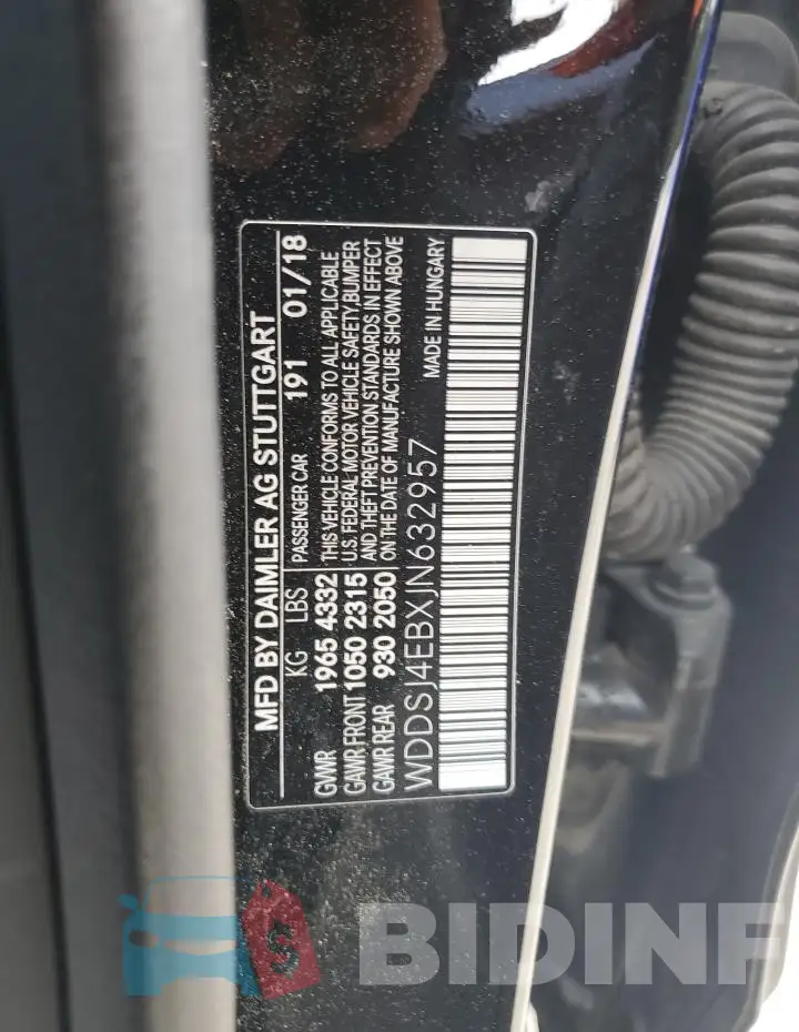 WDDSJ4EBXJN632957 Photo# 12