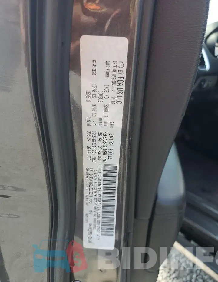 1C4RDHAG3JC316918 Photo# 13