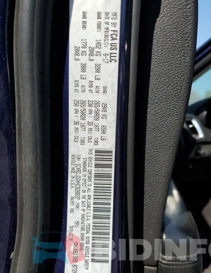 1C4RDJDGXHC928837 Photo# 14