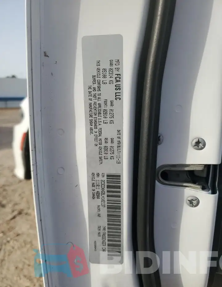 2C3CDXHG9LH102137 Photo# 12