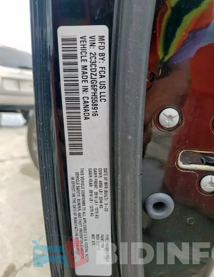 2C3CDZJG6PH558916 Photo# 12