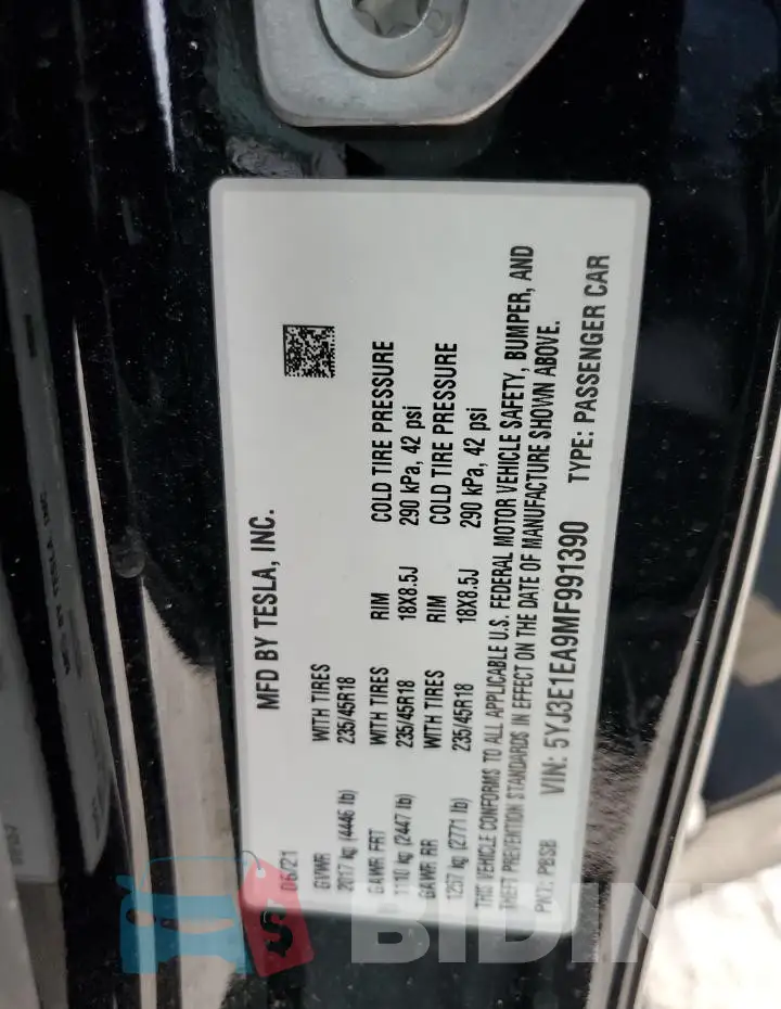 5YJ3E1EA9MF991390 Photo# 12