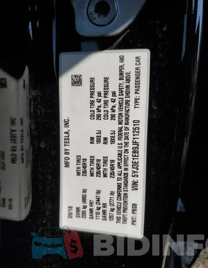 5YJ3E1EB9JF112510 Photo# 13