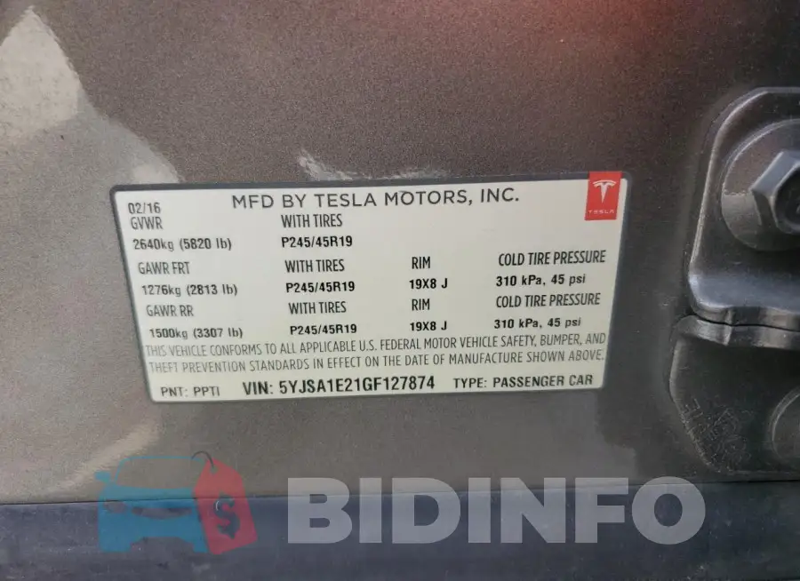 5YJSA1E21GF127874 Photo# 12