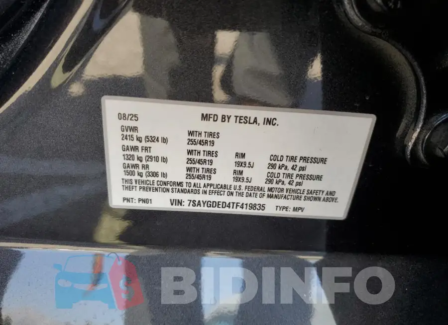 7SAYGDED4TF419835 Photo# 12