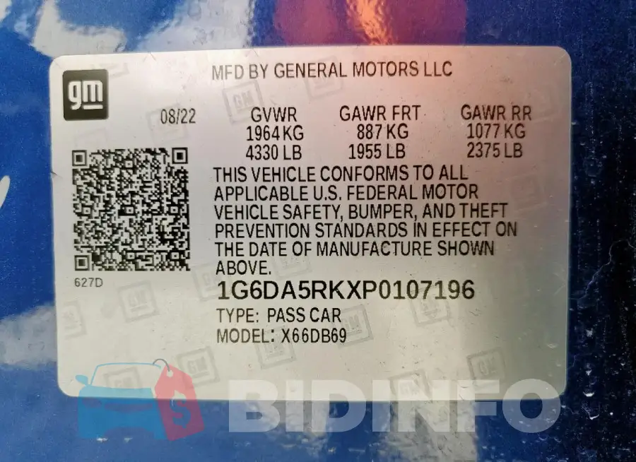 1G6DA5RKXP0107196 Photo# 14