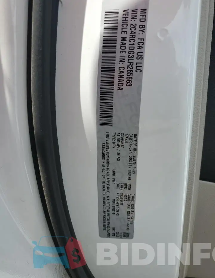 2C4RC1DG3LR265663 Photo# 14