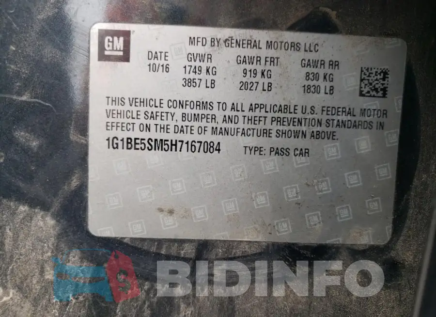 1G1BE5SM5H7167084 Photo# 12