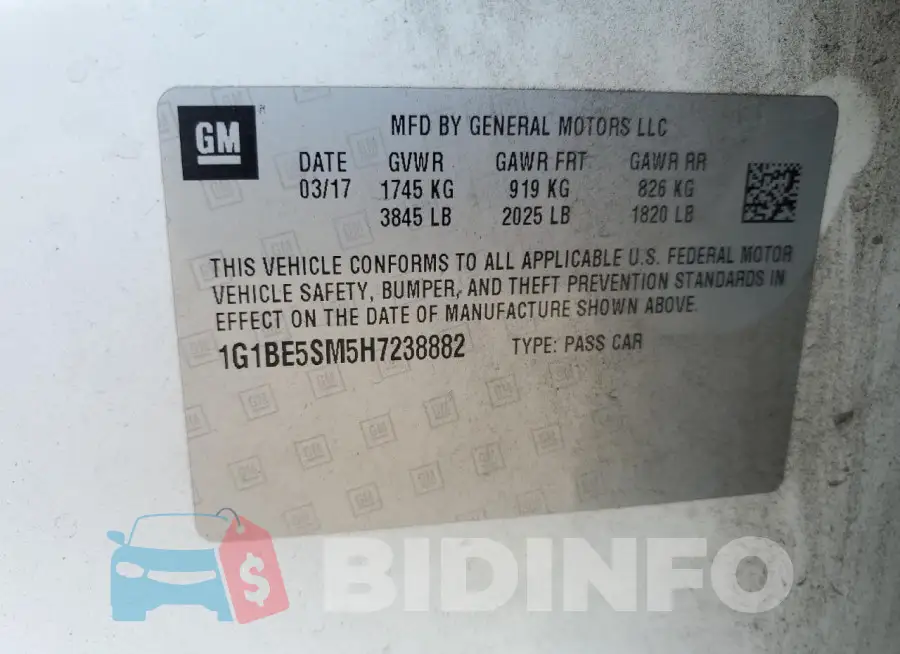 1G1BE5SM5H7238882 Photo# 12