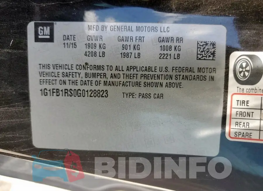 1G1FB1RS0G0128823 Photo# 12