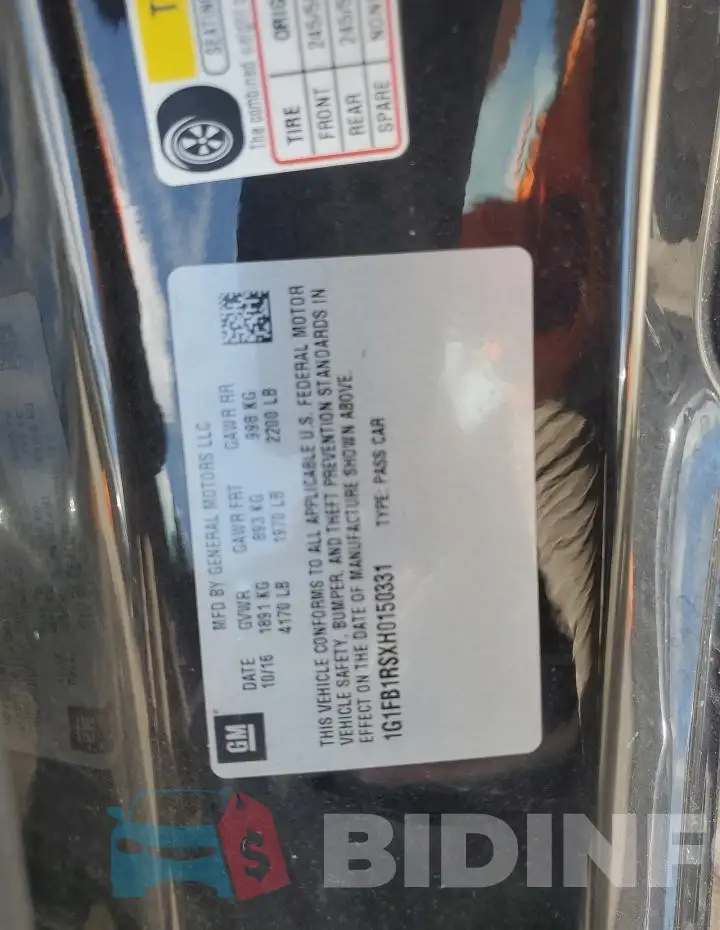 1G1FB1RSXH0150331 Photo# 12