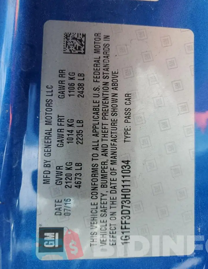 1G1FF3D73H0111034 Photo# 12