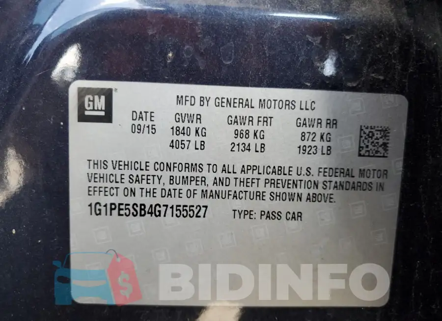 1G1PE5SB4G7155527 Photo# 12