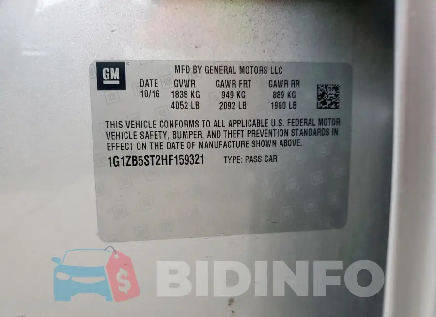 1G1ZB5ST2HF159321 Photo# 12