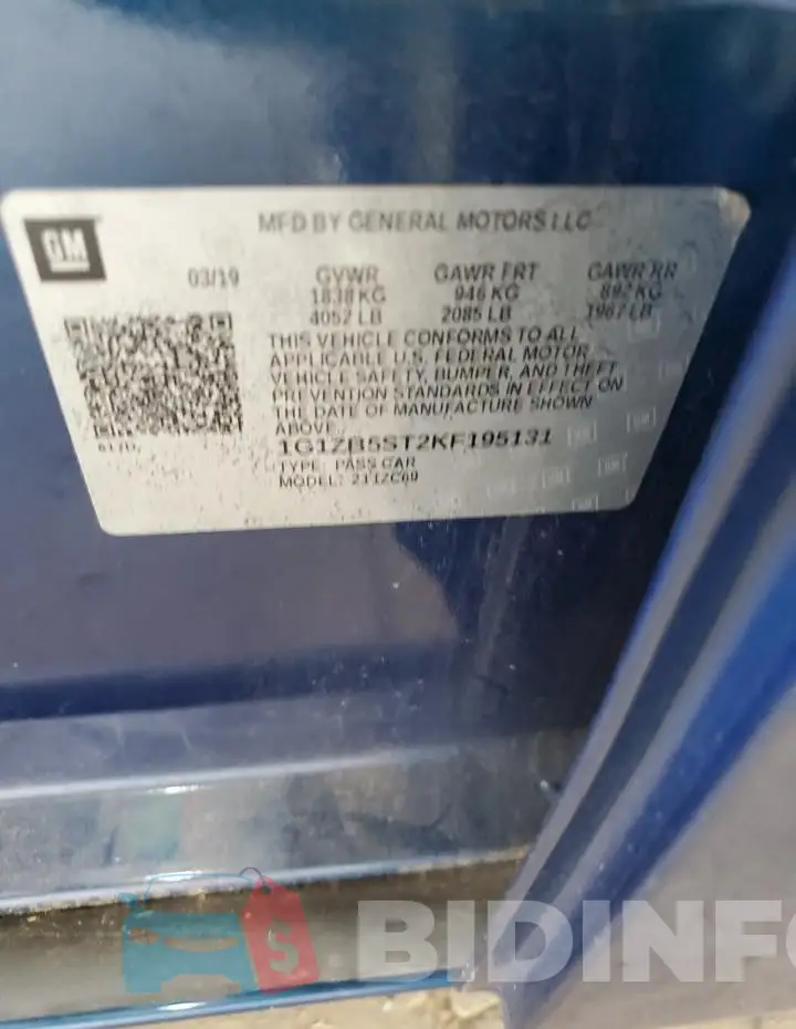 1G1ZB5ST2KF195131 Photo# 12