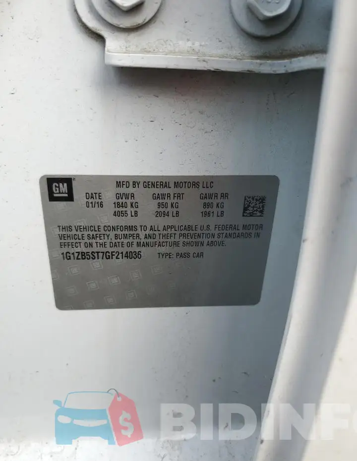 1G1ZB5ST7GF214036 Photo# 12