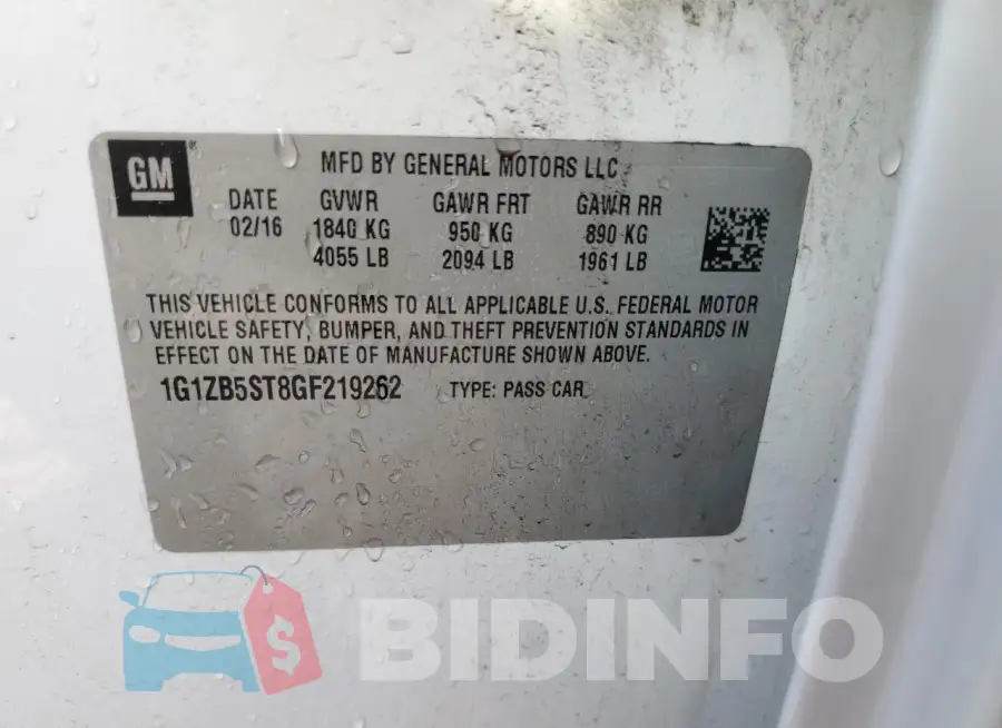 1G1ZB5ST8GF219262 Photo# 12