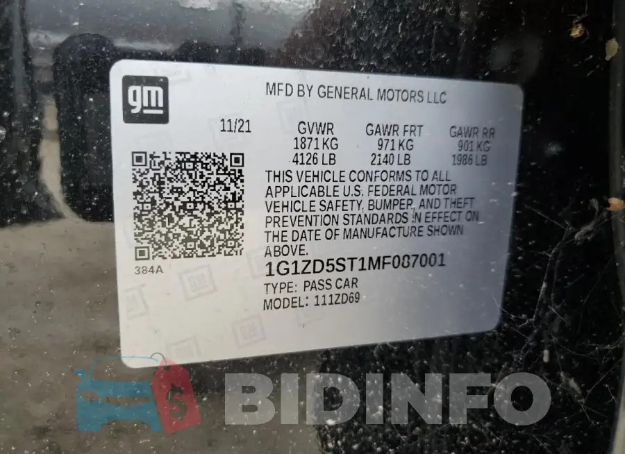 1G1ZD5ST1MF087001 Photo# 12