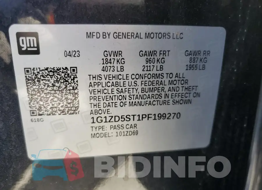 1G1ZD5ST1PF199270 Photo# 13