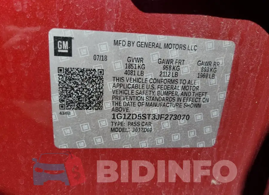 1G1ZD5ST3JF273070 Photo# 12