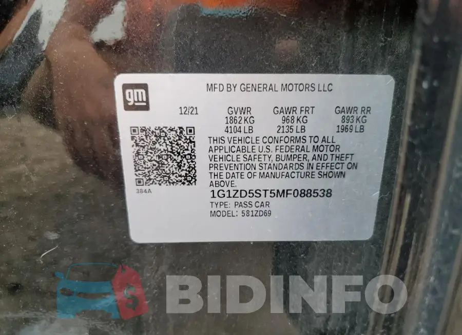 1G1ZD5ST5MF088538 Photo# 12