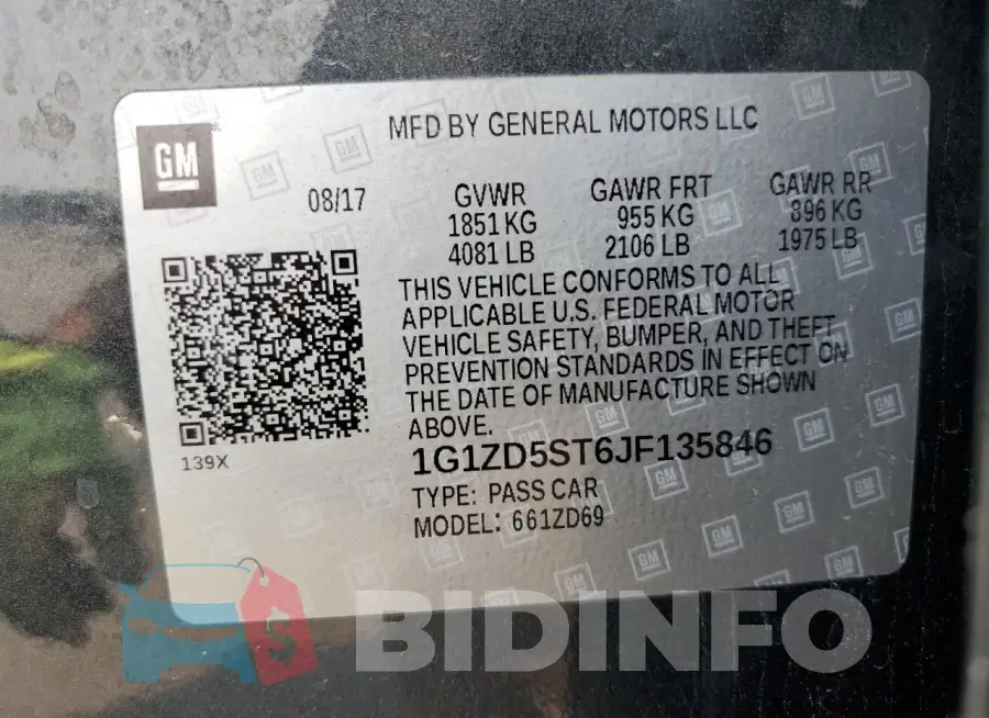 1G1ZD5ST6JF135846 Photo# 12