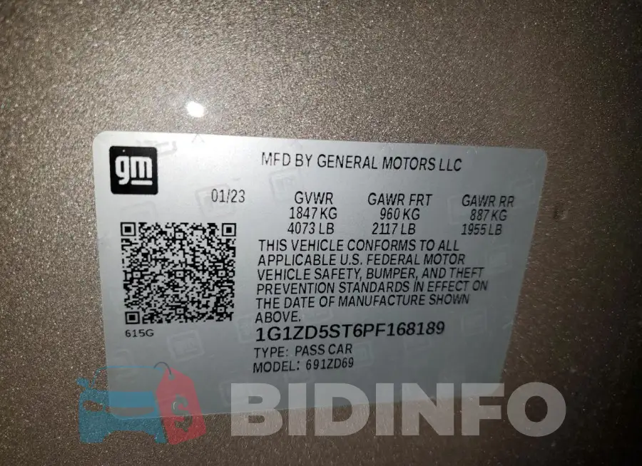 1G1ZD5ST6PF168189 Photo# 13