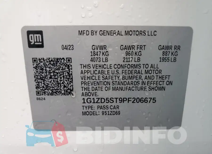 1G1ZD5ST9PF206675 Photo# 13