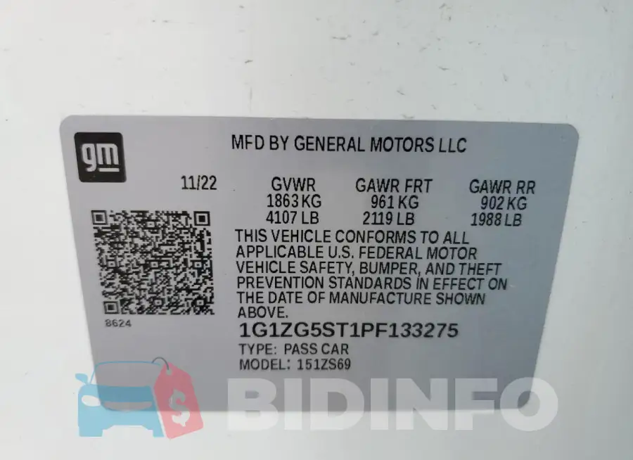1G1ZG5ST1PF133275 Photo# 12