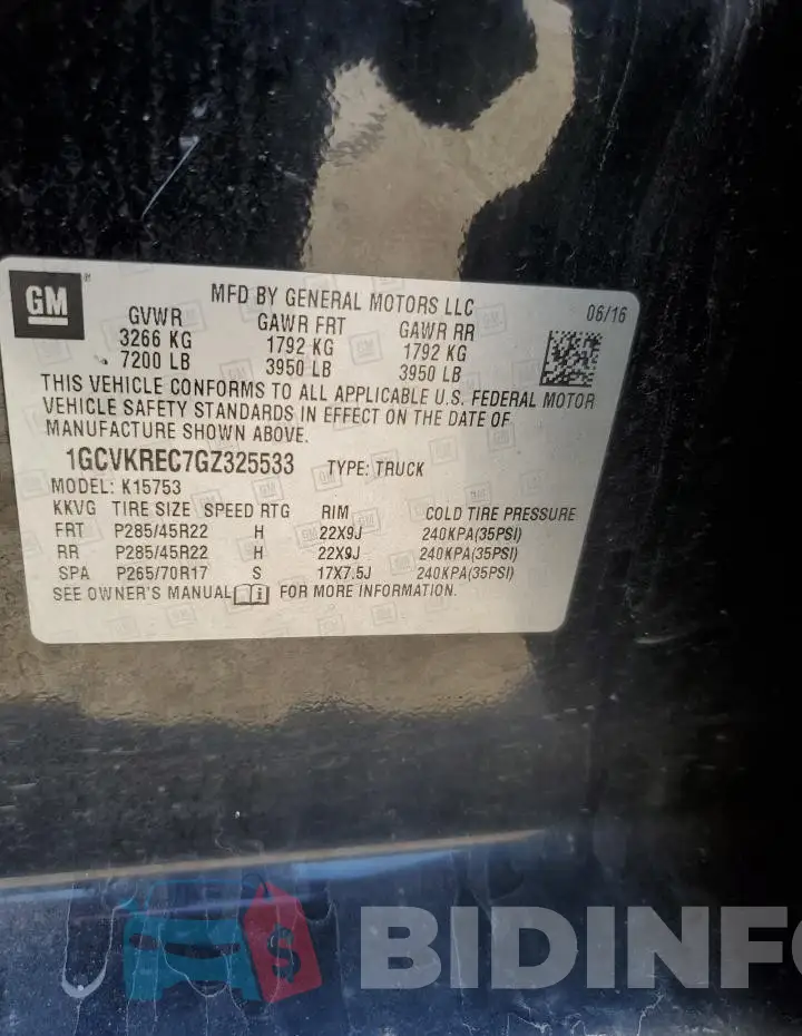 1GCVKREC7GZ325533 Photo# 12