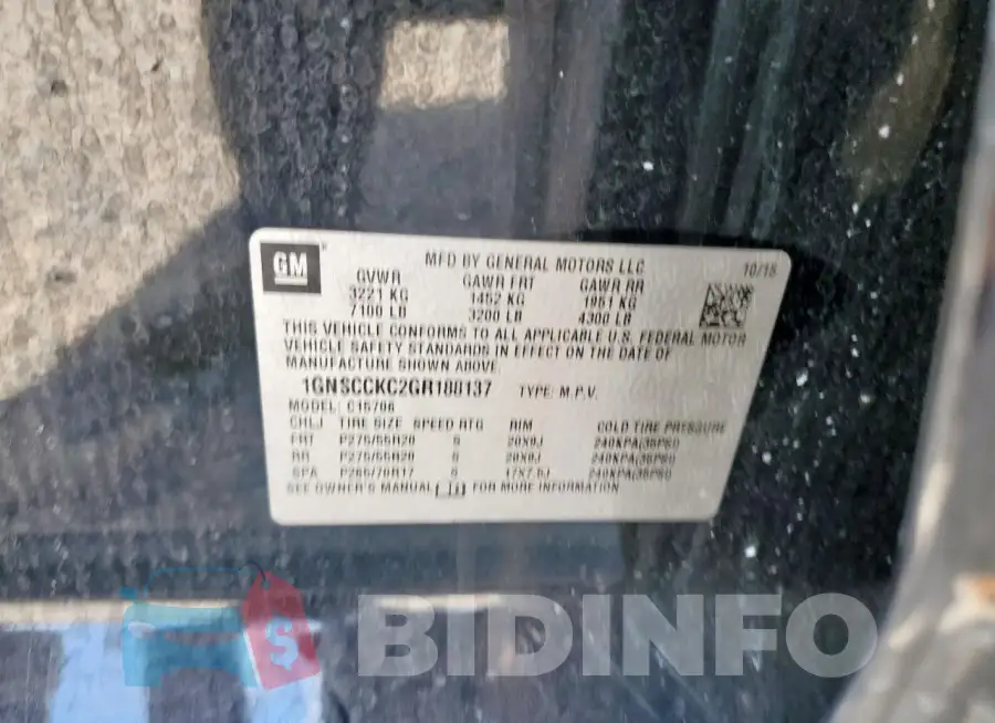 1GNSCCKC2GR188137 Photo# 14