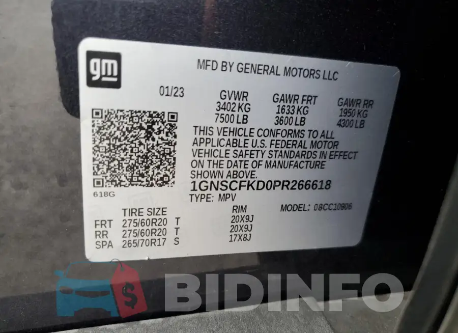 1GNSCFKD0PR266618 Photo# 14