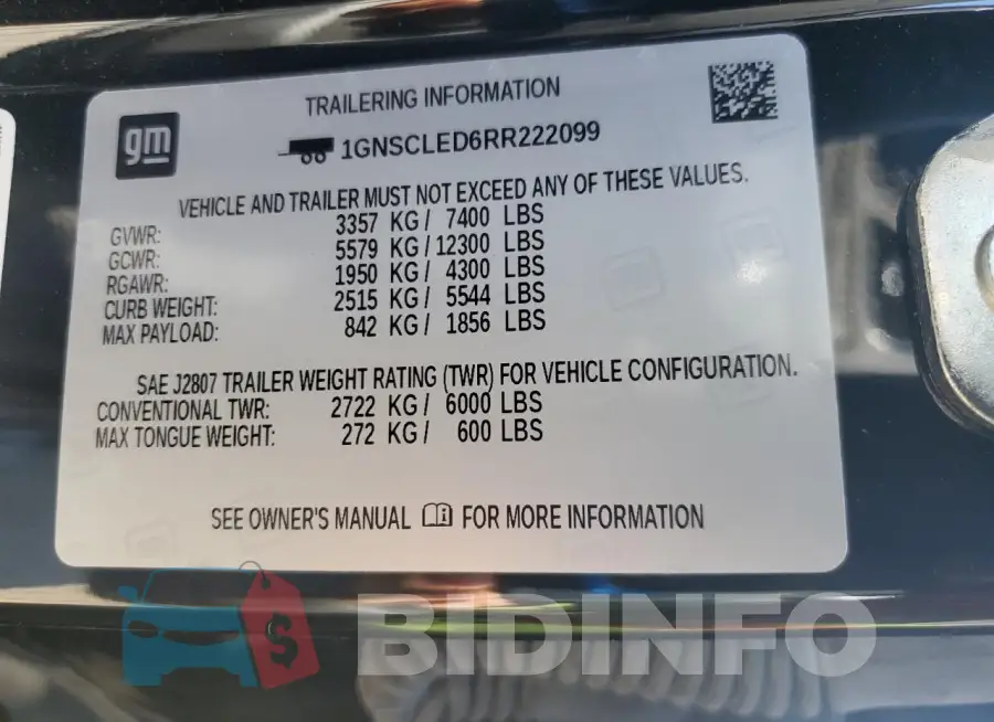 1GNSCLED6RR222099 Photo# 13