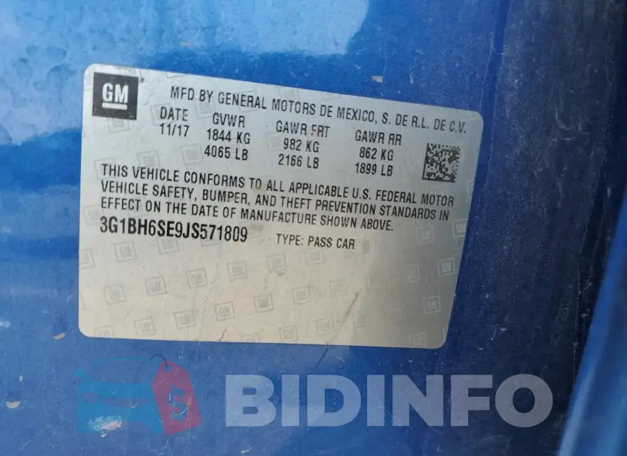 3G1BH6SE9JS571809 Photo# 12