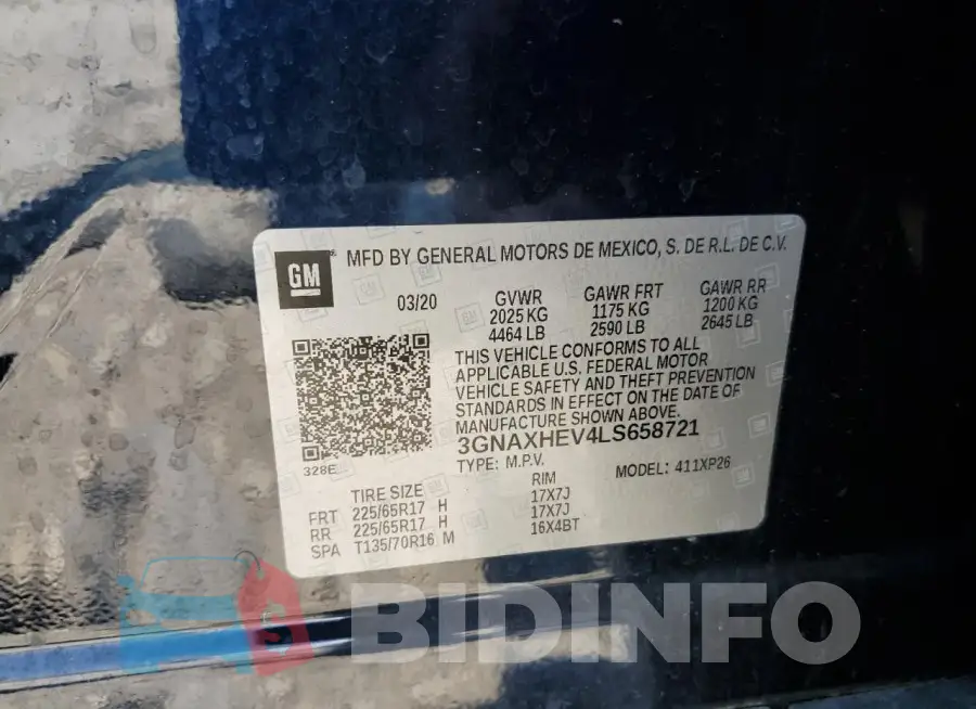 3GNAXHEV4LS658721 Photo# 13