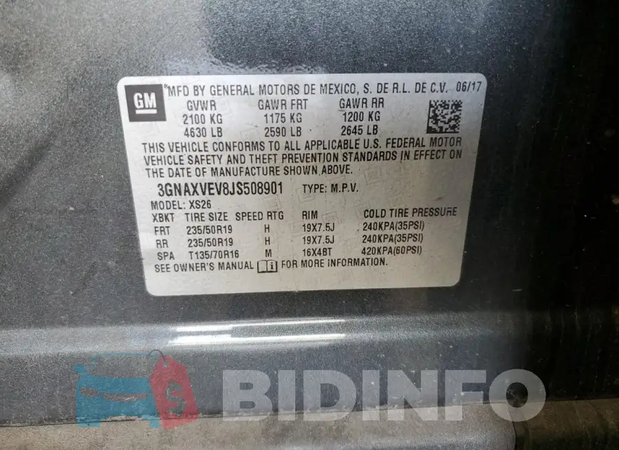 3GNAXVEV8JS508901 Photo# 13